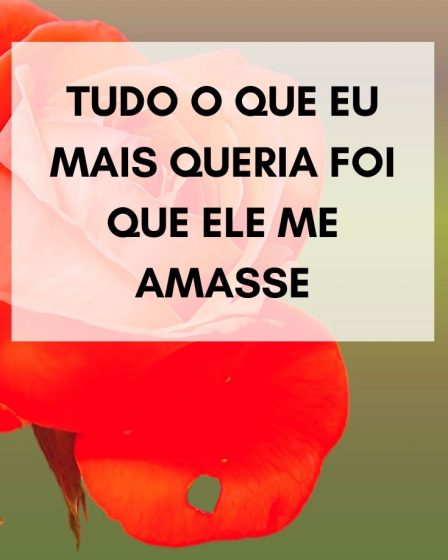 Tudo o que eu mais queria foi que ele me amasse