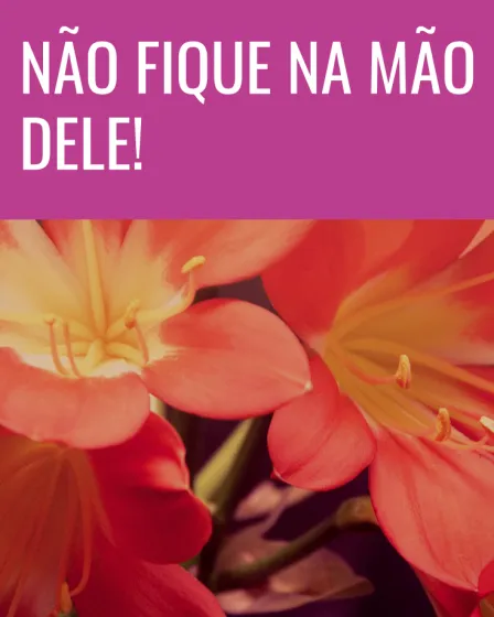 na mão dele